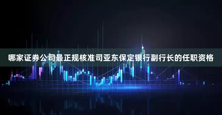 哪家证券公司最正规核准司亚东保定银行副行长的任职资格
